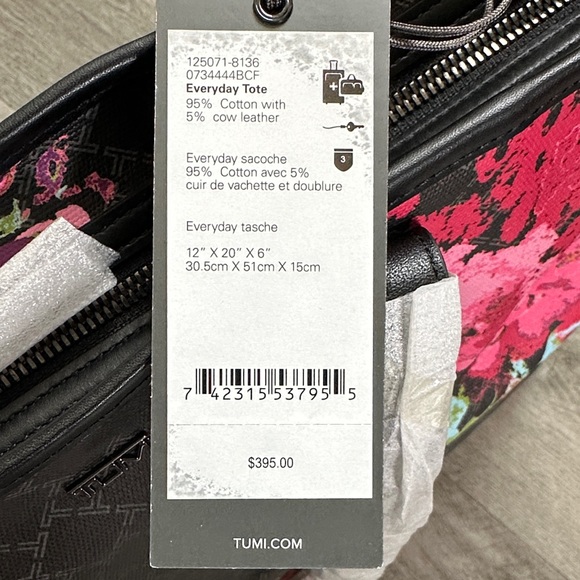 NWT Tumi Everyday Tote Collage Floral Print - Picture 7 of 7